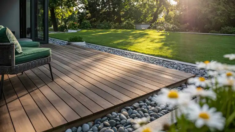 CF Framing project featuring the wood deck in the backyard of a home in Southwestern Ontario. CF Framing is a local family run business of house framing contractors in Southwestern Ontario specializing in new homes, additions, and structural framing for renovation projects.