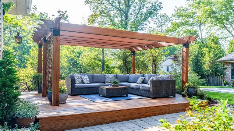 CF Framing project featuring the wood deck in the backyard of a home in Southwestern Ontario. CF Framing is a local family run business of house framing contractors in Southwestern Ontario specializing in new homes, additions, and structural framing for renovation projects.