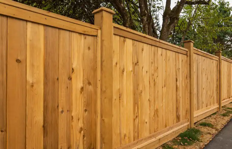 CF Framing project featuring the wood fence in the backyard of a home in Southwestern Ontario. CF Framing is a local family run business of house framing contractors in Southwestern Ontario specializing in new homes, additions, and structural framing for renovation projects.
