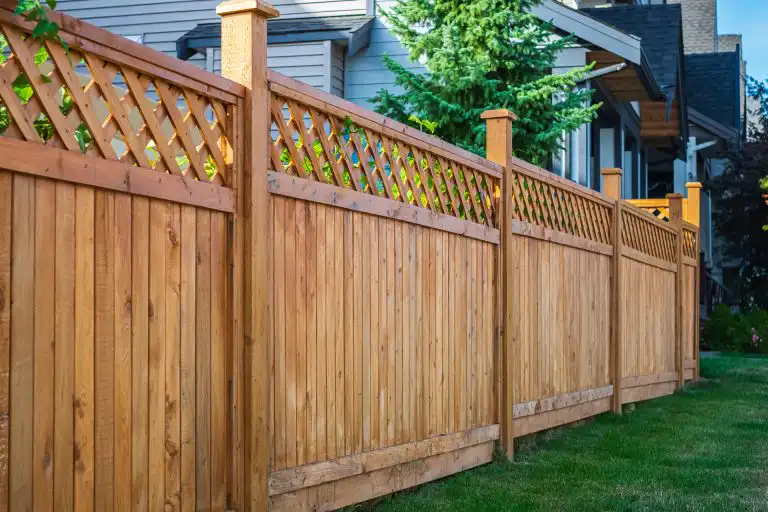 CF Framing project featuring the wood fence in the backyard of a home in Southwestern Ontario. CF Framing is a local family run business of house framing contractors in Southwestern Ontario specializing in new homes, additions, and structural framing for renovation projects.