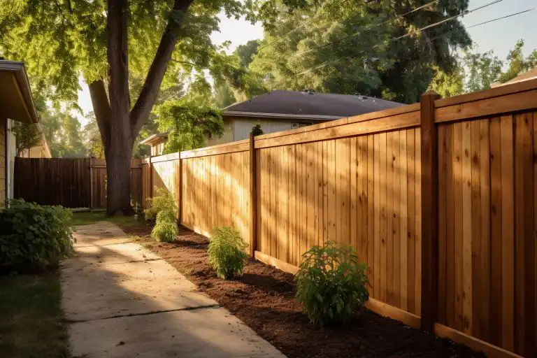 CF Framing project featuring the wood fence in the backyard of a home in Southwestern Ontario. CF Framing is a local family run business of house framing contractors in Southwestern Ontario specializing in new homes, additions, and structural framing for renovation projects.