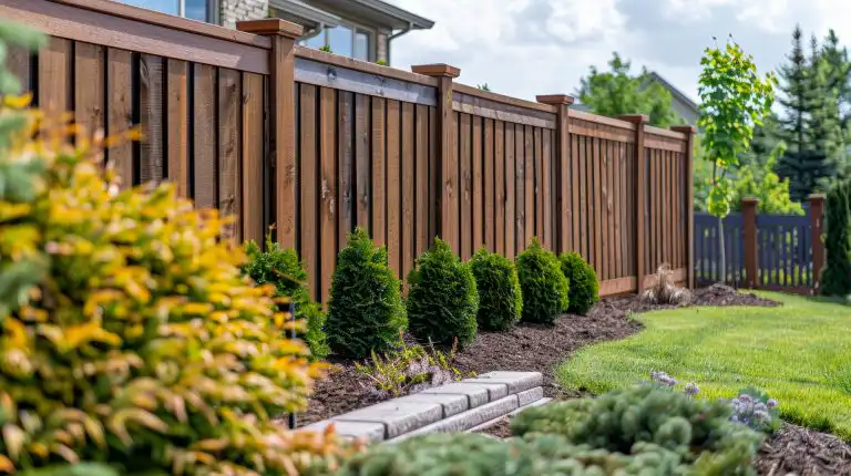 CF Framing project featuring the wood fence in the backyard of a home in Southwestern Ontario. CF Framing is a local family run business of house framing contractors in Southwestern Ontario specializing in new homes, additions, and structural framing for renovation projects.